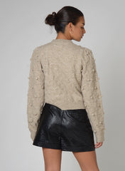 100304 Ember Pom Pom Stitched Sweater