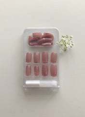 N3029 Pop Champagne Reusable Press-on Nails Manicure Kit